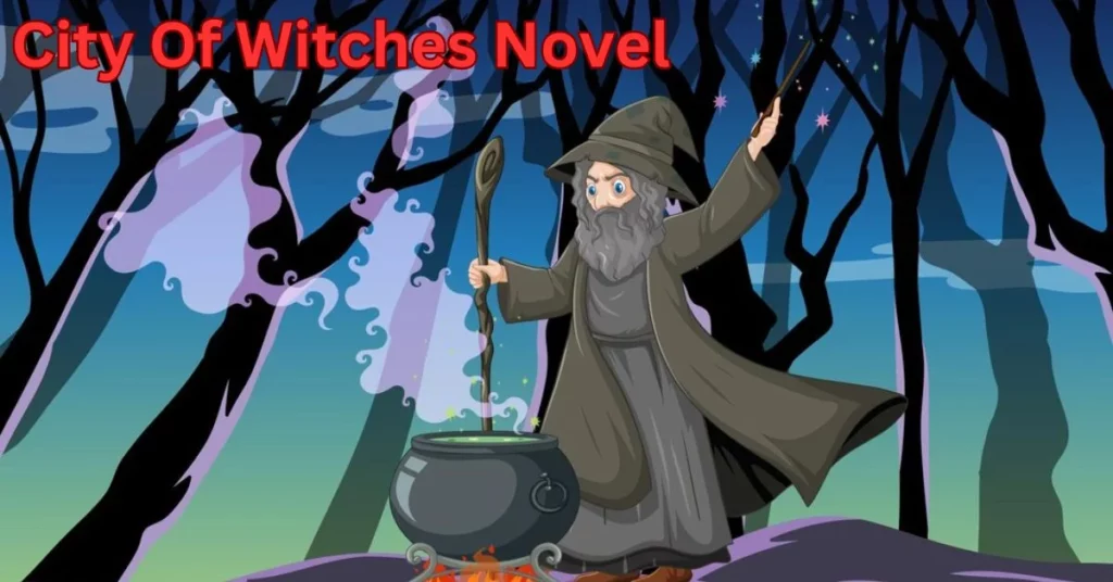 a cartoon of a wizard casting a spell city of witches novel